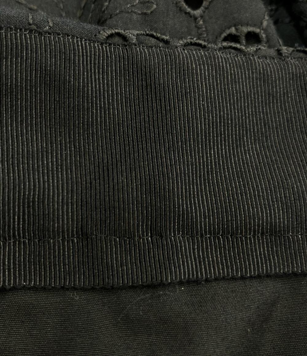 ebure コットンエンブロイダリーレース タックテーパードパンツ レディース SIZE 38 (XS) エブール