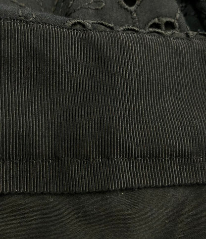 ebure コットンエンブロイダリーレース タックテーパードパンツ レディース SIZE 38 (XS) エブール