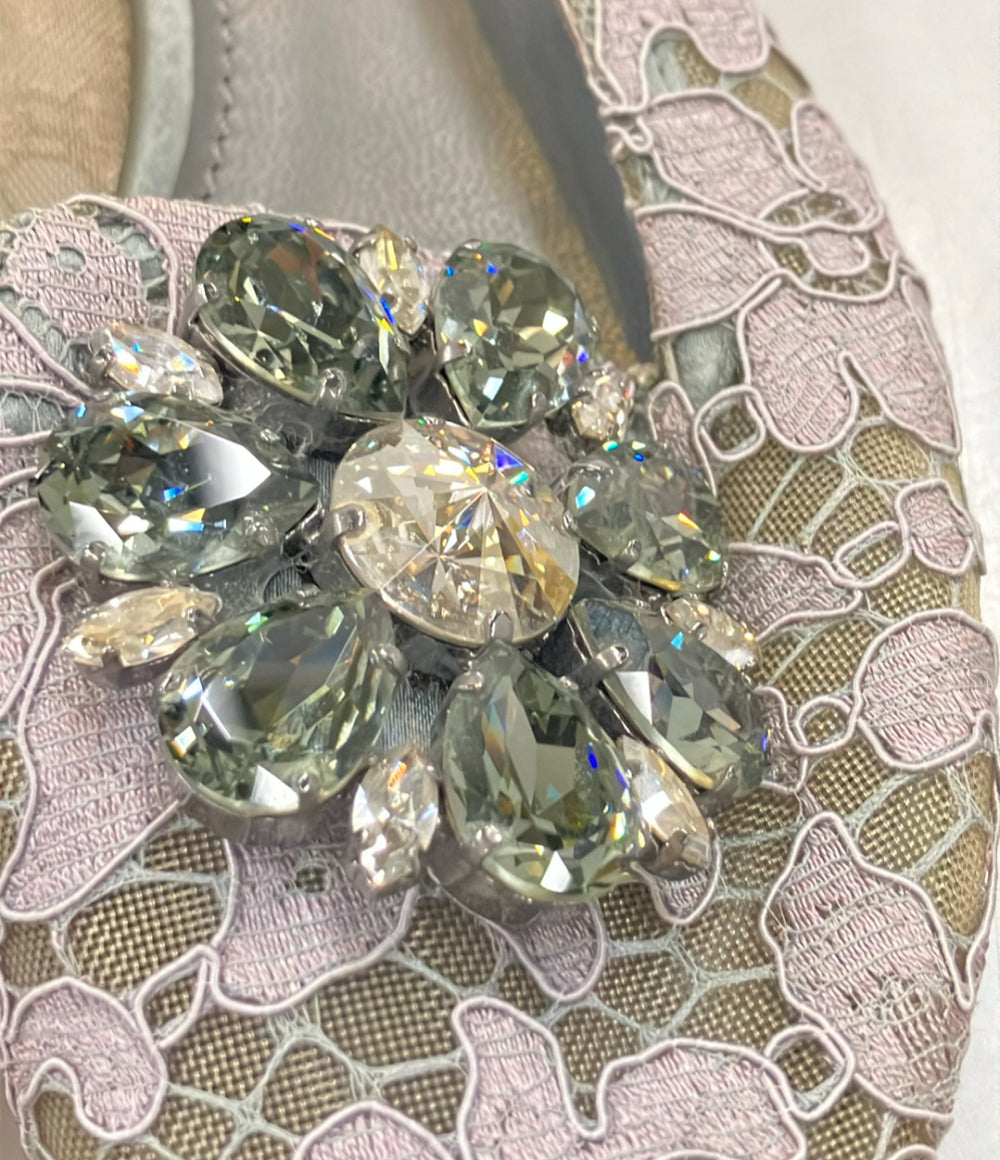 DOLCE & GABBANA フラットシューズ ビジュー レディース SIZE 36 (23cm) ドルチェアンドガッバーナ
