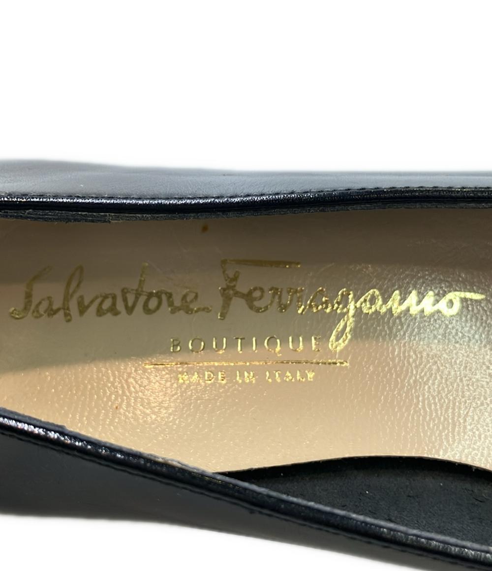 Salvatore Ferragamo ラウンドトゥパンプス ヴァラリボンパンプス DR 30656 338 レディース SIZE 6 (23.5cm) サルヴァトーレフェラガモ