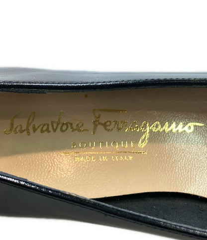 Salvatore Ferragamo ラウンドトゥパンプス ヴァラリボンパンプス DR 30656 338 レディース SIZE 6 (23.5cm) サルヴァトーレフェラガモ