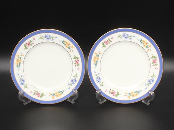 美品 TIFFANY&Co. プレート 皿 2点セット 18cm フローラル ティファニー