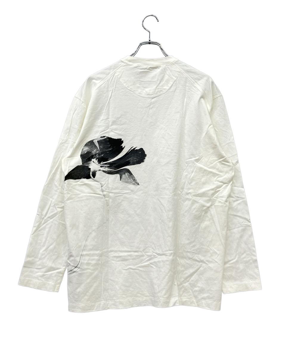 Y-3 長袖Tシャツ フラワーグラフィック ストリート メンズ SIZE L ワイスリー