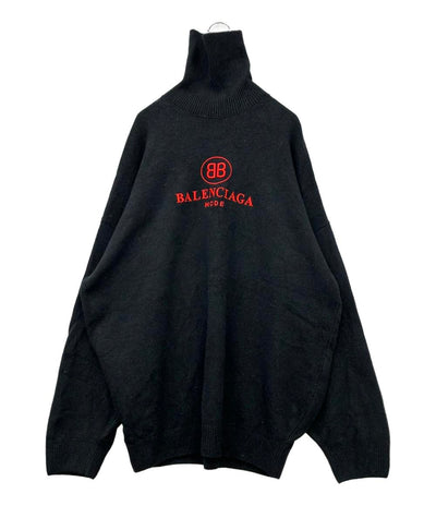 BALENCIAGA ニット セーター タートルネック BBロゴ 526584 T4081 メンズ SIZE 40 (M) バレンシアガ