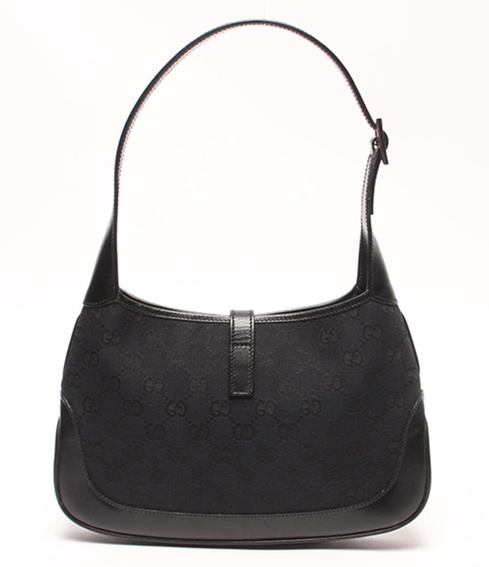 GUCCI ジャッキー ワンショルダーバッグ GGキャンバス 黒 L GUCCI ショルダーバッグ 肩掛け ワンショルダー GGキャンバス