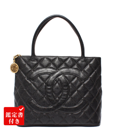 CHANEL トートバッグ ハンドバッグ ゴールド金具 マトラッセ 5番台 キャビアスキン レディース シャネル