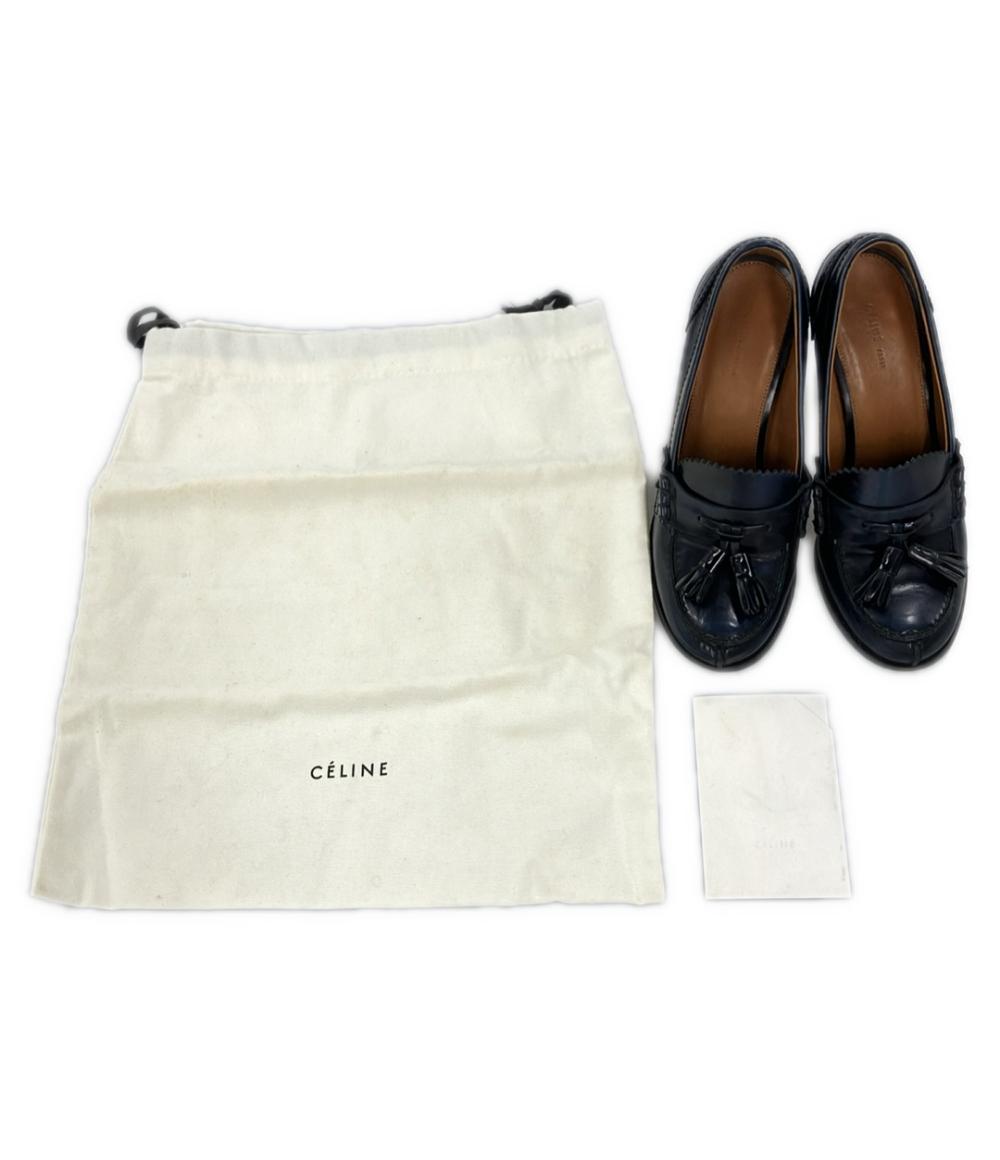 セリーヌ タッセルパンプス チャンキーヒール レディース SIZE 36.5 (M) CELINE