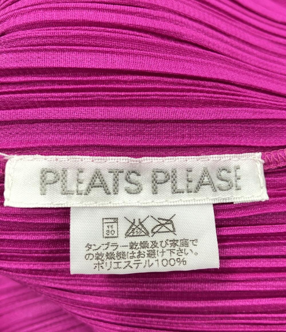 美品 プリーツプリーズ 長袖Tシャツ ハイネック プリーツ レディース SIZE 3 (L) PLEATS PLEASE