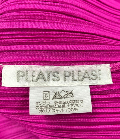 美品 プリーツプリーズ 長袖Tシャツ ハイネック プリーツ レディース SIZE 3 (L) PLEATS PLEASE