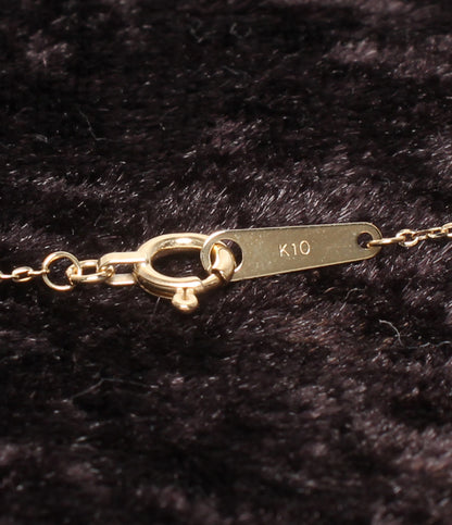 美品 NOJESS ネックレス K10 ダイヤ 0.066ct フラワーモチーフ 花モチーフ レディース ノジェス