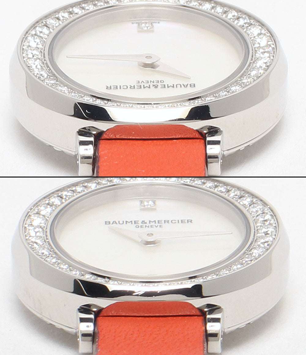 Baume & Mercier 腕時計 2重巻きベルト プティ プロメス クオーツ シェル M0A10290 レディース ボーム＆メルシェ