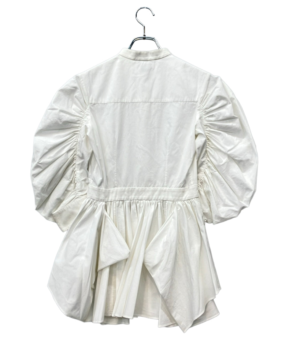 Alexander McQueen 長袖シャツ バンドカラー フリル レディース SIZE 38 (M) アレキサンダーマックイーン
