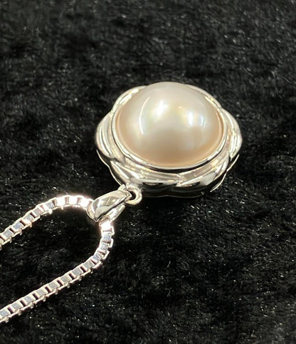 美品 ネックレス SV925 マベパール13mm レディース