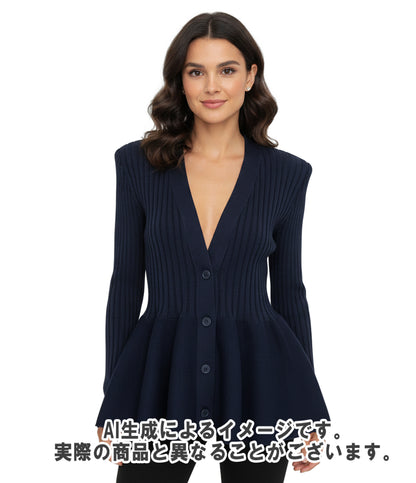 美品 CFCL 長袖 ポッタリー カーディガン CF007KE093 レディース SIZE 1 (S) シーエフシーエル