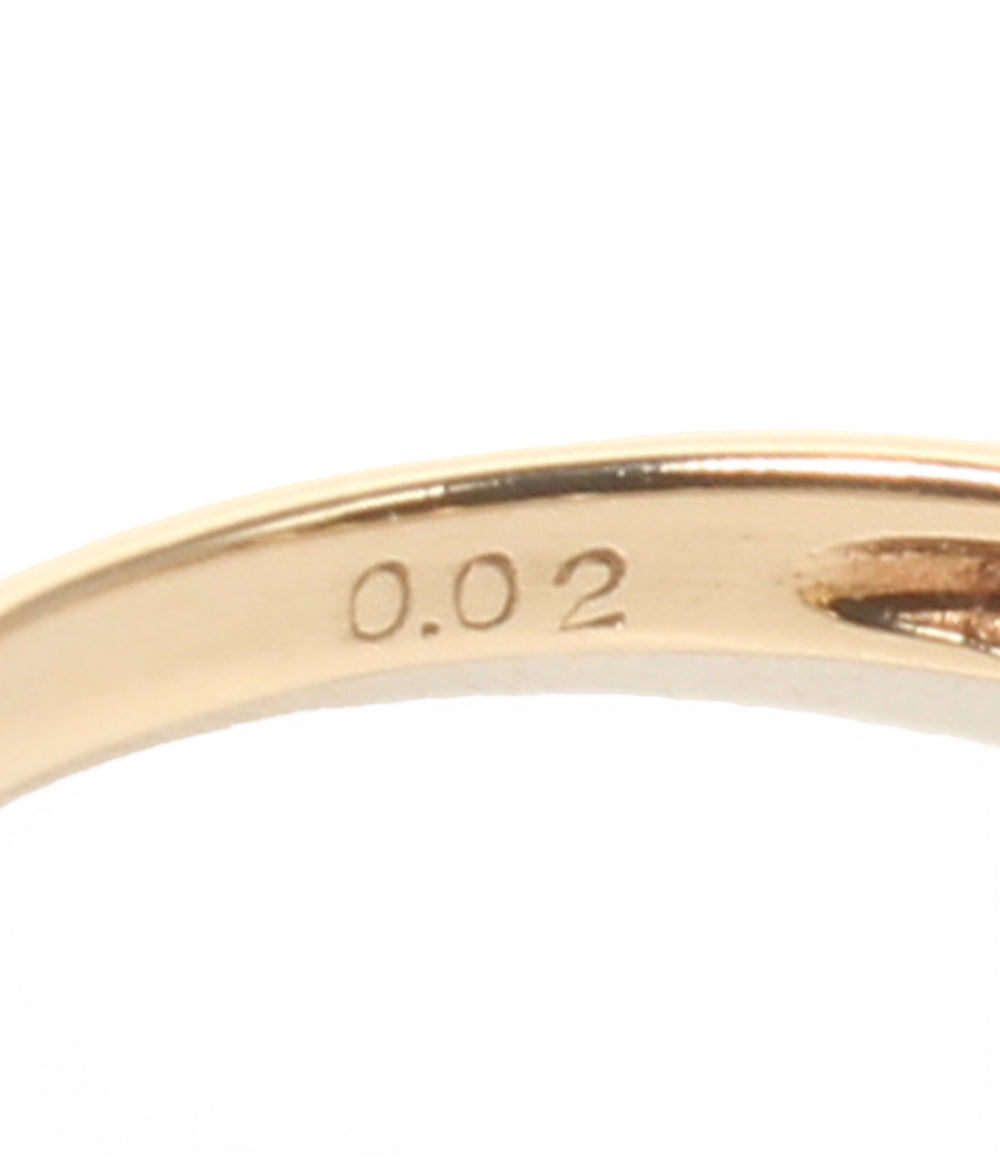 リング 指輪 K18 パール ダイヤ0.02ct レディース SIZE 16号
