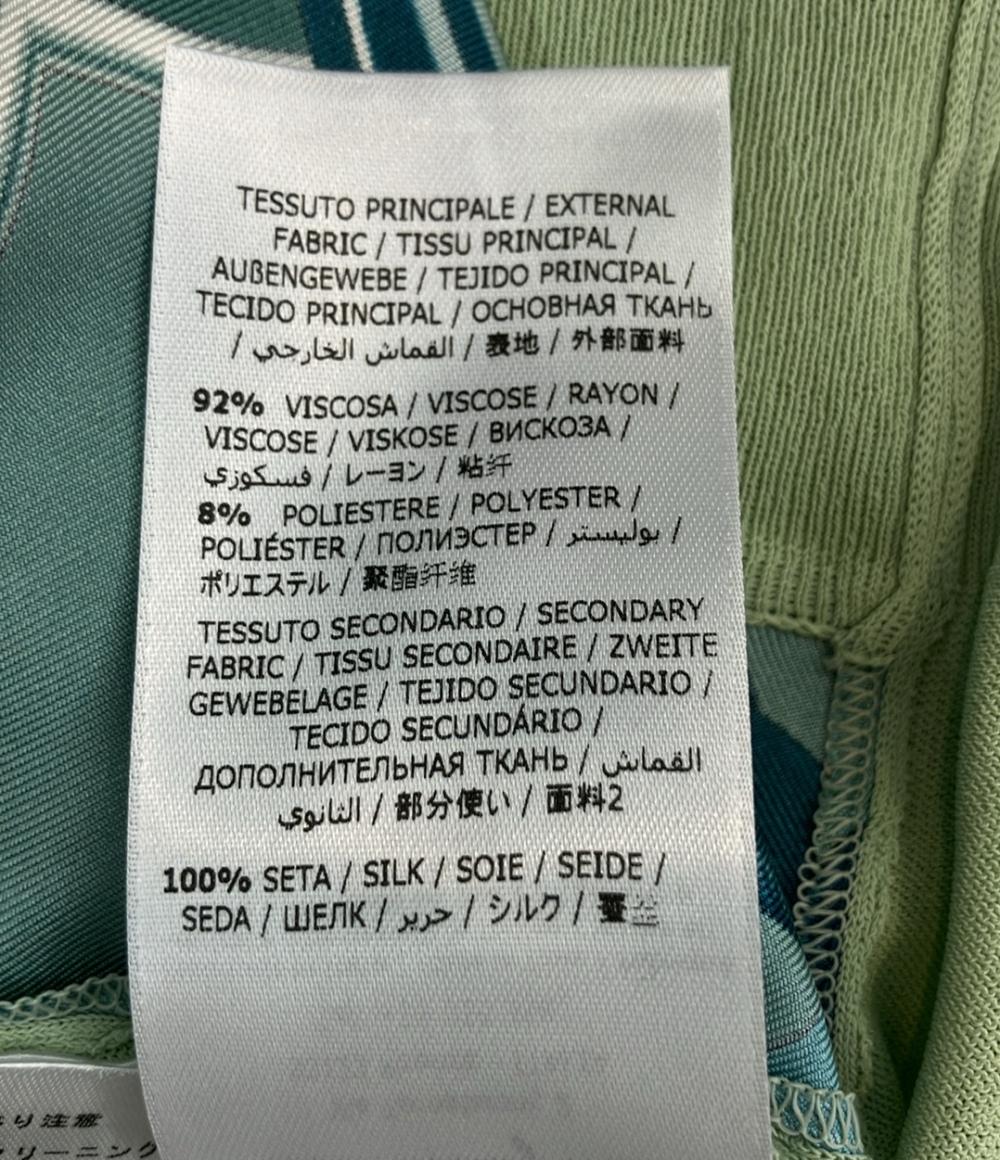 Salvatore Ferragamo 長袖カーディガン 緑 花柄 シルク ニット 22SS タグ付き レディース SIZE S サルヴァトーレフェラガモ