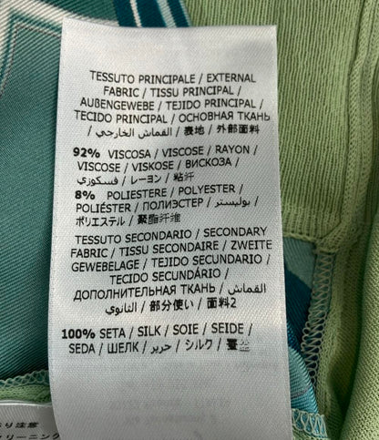 Salvatore Ferragamo 長袖カーディガン 緑 花柄 シルク ニット 22SS タグ付き レディース SIZE S サルヴァトーレフェラガモ