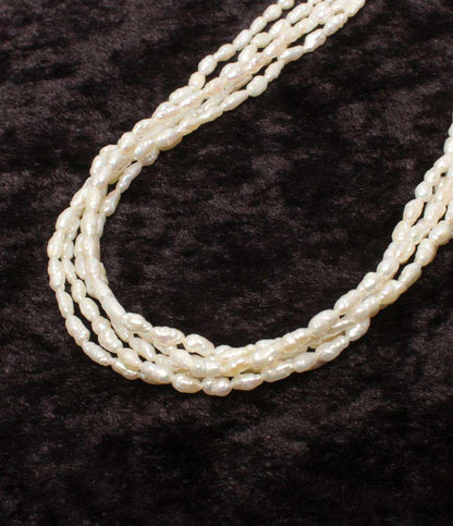 美品 5連ネックレス SV 淡水パール レディース