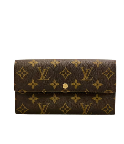 美品 LOUIS VUITTON 長財布 ポシェット ポルトモネ クレディ モノグラム M61725 レディース ルイ・ヴィトン