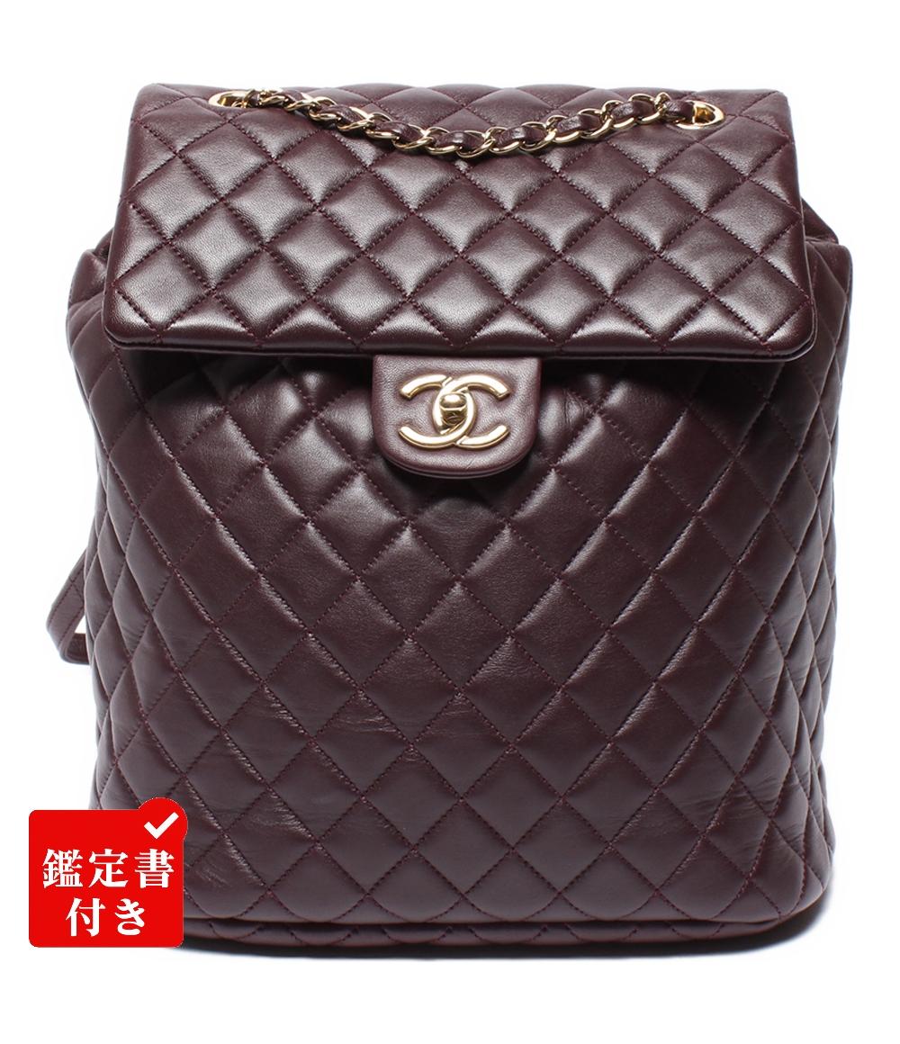 シャネル リュックサック バックパック ゴールド金具 マトラッセ ラムスキン レディース CHANEL
