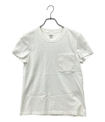 美品 エルメス 半袖 刺繍入りポケットTシャツ レディース SIZE 34 (S) HERMES