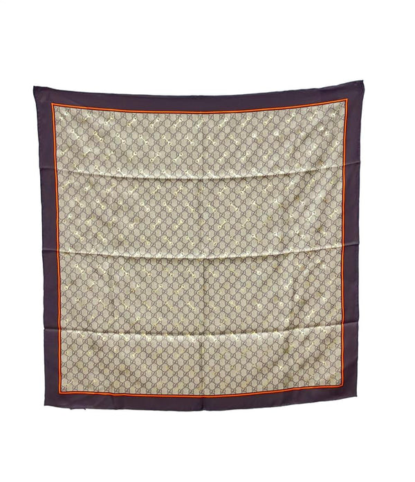 GUCCI 大判シルクスカーフ ホースビット GG オールドグッチ 美品 グッチ スカーフ シルク100% GGホースビット 662576 3G001