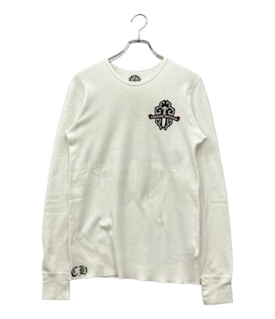 CHROME HEARTS 長袖Tシャツ クラックドダガーロゴ サーマル ロングスリーブTシャツ 2212-304-0333 メンズ SIZE M クロムハーツ