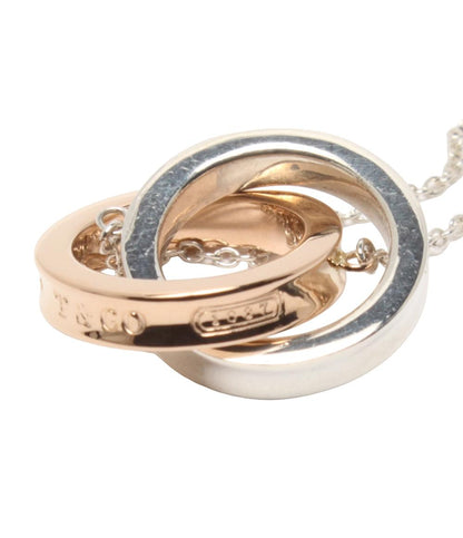 美品 ティファニー ネックレス K18 SV925 1837 インターロッキングサークル レディース TIFFANY&Co.