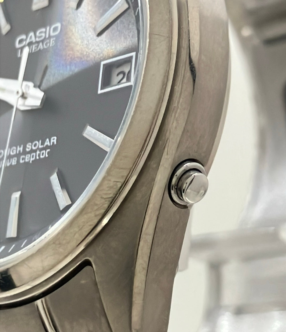 CASIO 腕時計 リニエージ LINEAGE ソーラー ブラック LIW-130T メンズ カシオ