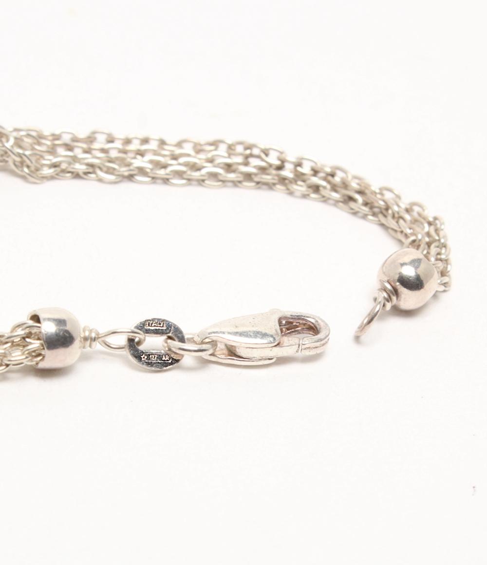 4連ネックレス ブレスレット SV925 七宝 エマイユ 2点セット レディース