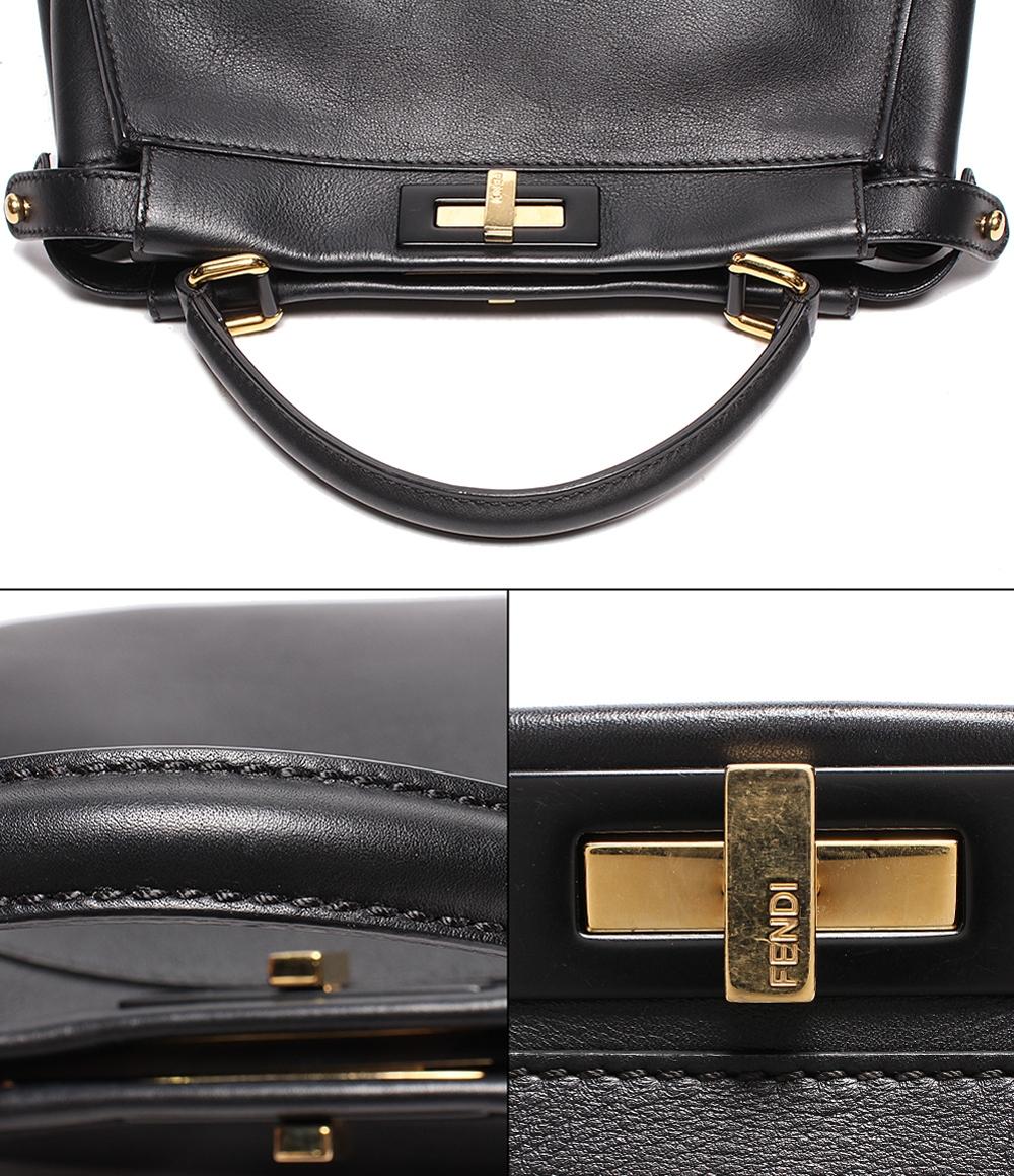フェンディ レザー ハンドバッグ ゴールド金具 ピーカブー 8BN2903ZNF0KUR レディース FENDI