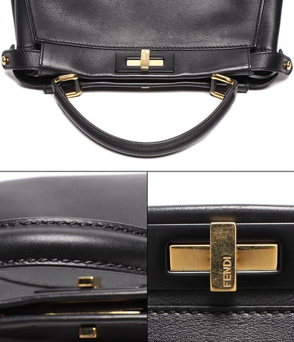 フェンディ レザー ハンドバッグ ゴールド金具 ピーカブー 8BN2903ZNF0KUR レディース FENDI