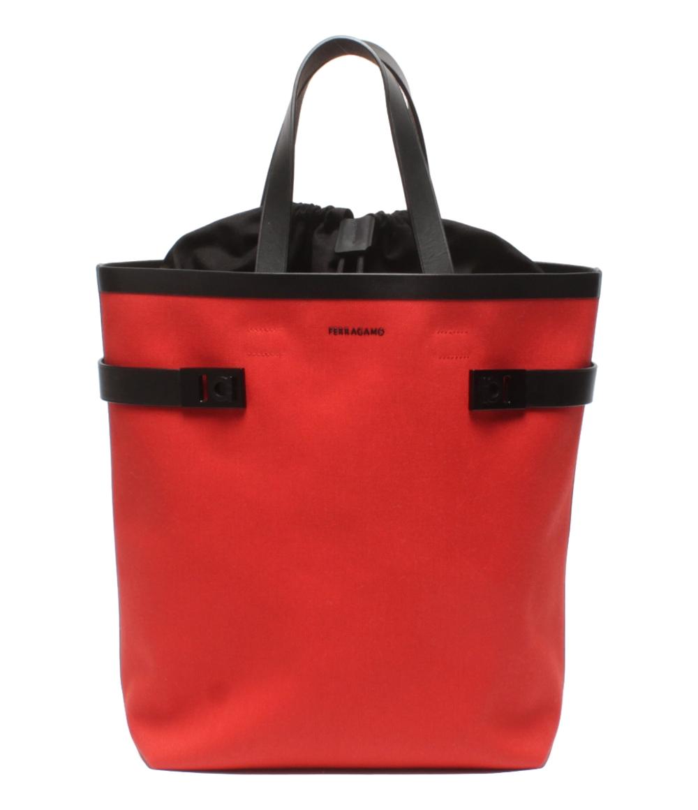 美品 Salvatore Ferragamo キャンバス トートバッグ ガンチーニ レディース メンズ サルヴァトーレフェラガモ