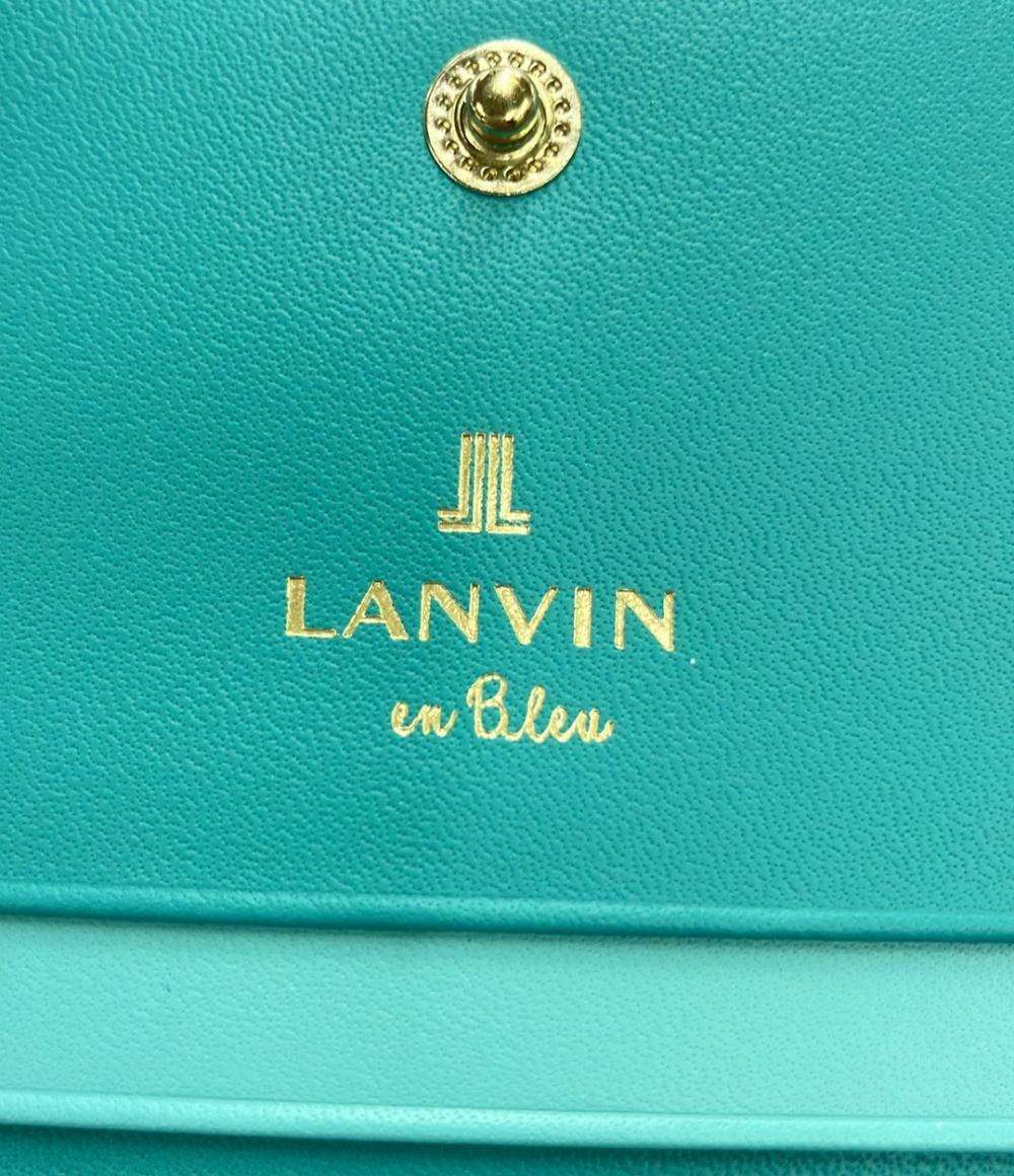 美品 LANVIN en Bleu カードケース 牛革 レディース ランバンオンブルー