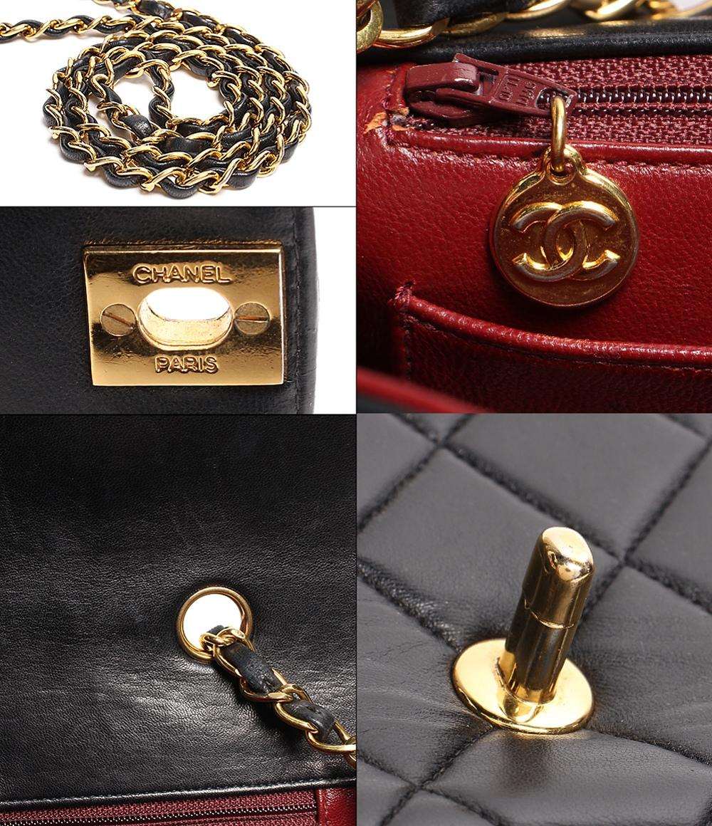 シャネル チェーンレザーショルダーバッグ ココマーク ゴールド金具 ダイアナ22 マトラッセ レディース CHANEL