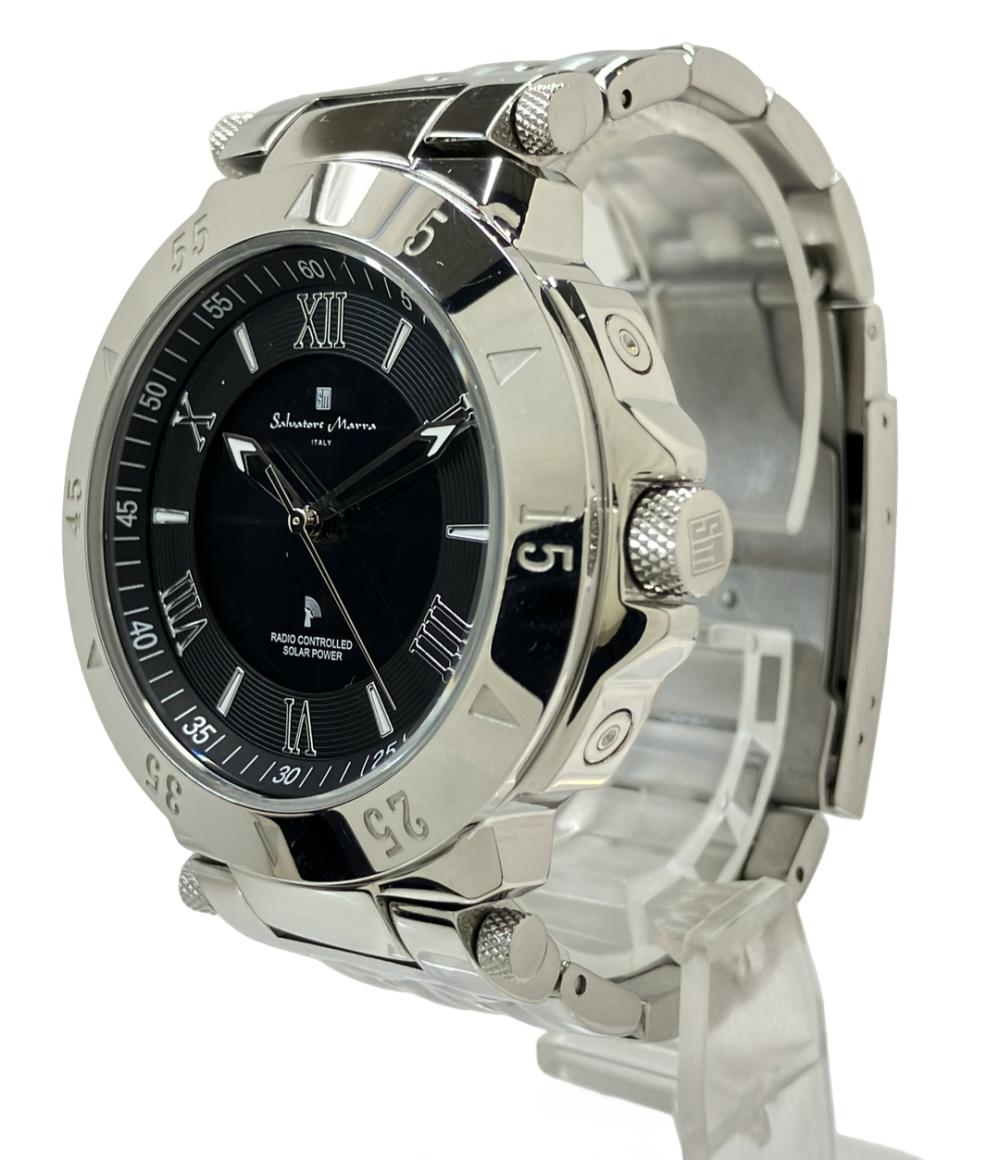 Salvatore Marra 腕時計 ソーラー ブラック SM18112-1 メンズ サルバトーレマーラ