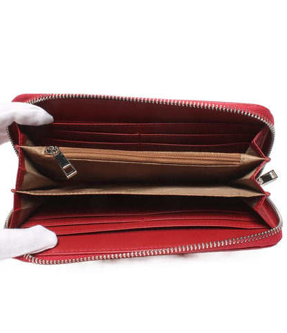 美品 BARCOS ラウンドファスナー長財布 レディース バルコス