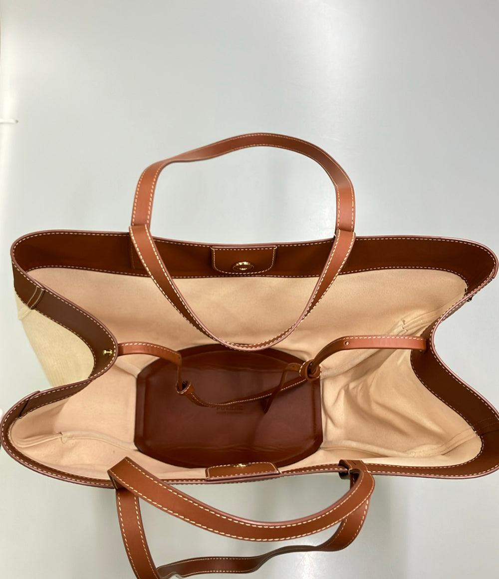 Polene トートバッグ キャンバス レザー レディース ポレーヌ