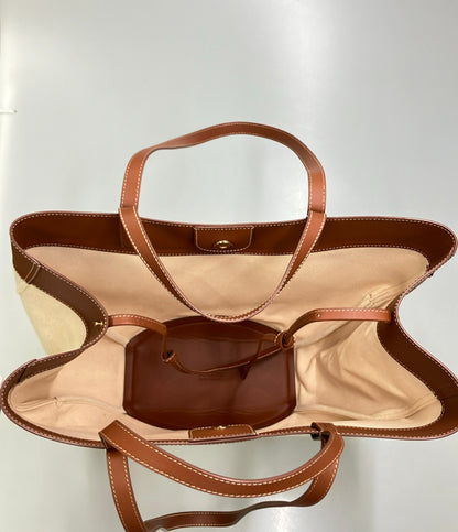 Polene トートバッグ キャンバス レザー レディース ポレーヌ