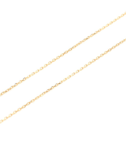 美品 AHKAH ネックレス K18 ダイヤ 0.02ct ハートモチーフ レディース アーカー