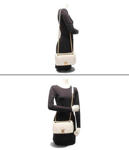 CHANEL ショルダーバッグ 肩掛け ゴールド金具 マトラッセ シングルフラップ シングルチェーン レディース シャネル