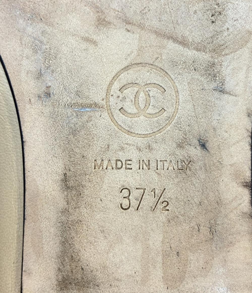 美品CHANEL シャネル　靴　バレリーヌ　37ハーフ　フラットシューズ CHANEL シャネル 靴 リボン フラットシューズ レディース37ハーフ (約