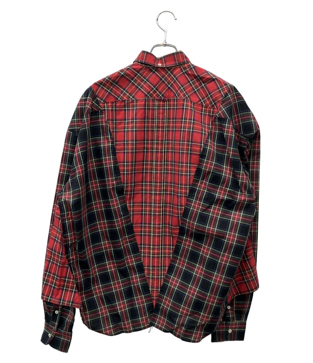 FRED PERRY 77Circa 長袖シャツ 77circaコラボ  タータンチェック柄 再構築 カプセルコレクション メンズ SIZE 38 (S) フレッドペリー ナナナナサーカ