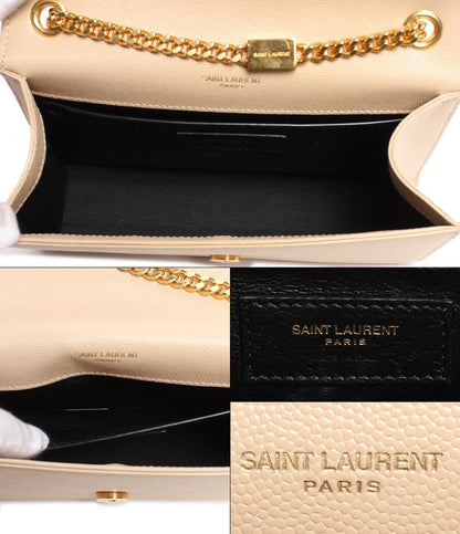 サンローラン ショルダーバッグ チェーン レザー YSLロゴ ゴールド金具 ケイト ミディアム グレイン ド プードルレザー レディース SAINT LAURENT