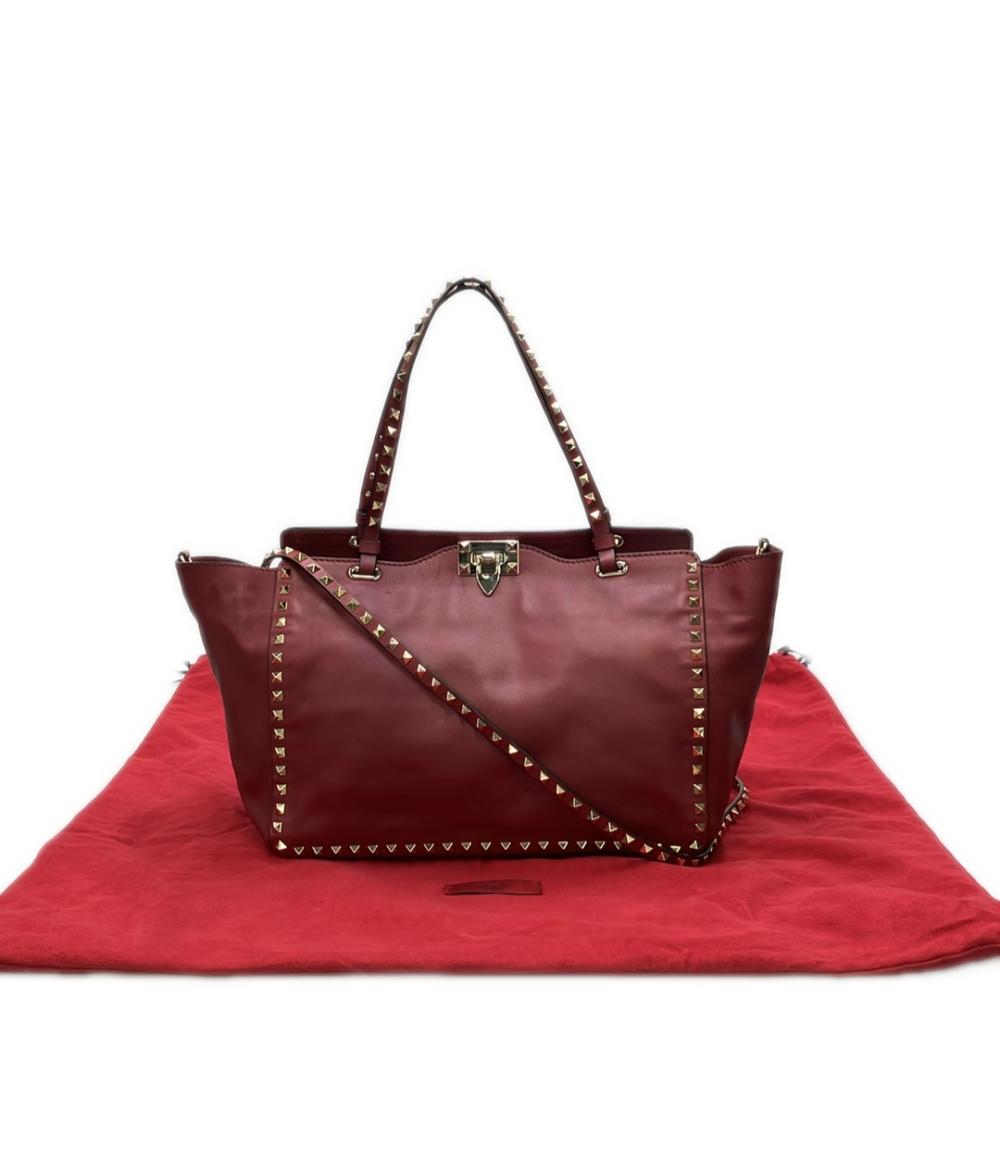 ヴァレンティノ 2WAY トートバッグ ショルダーバッグ 肩掛け ガラヴァーニ ロックスタッズ レディース VALENTINO