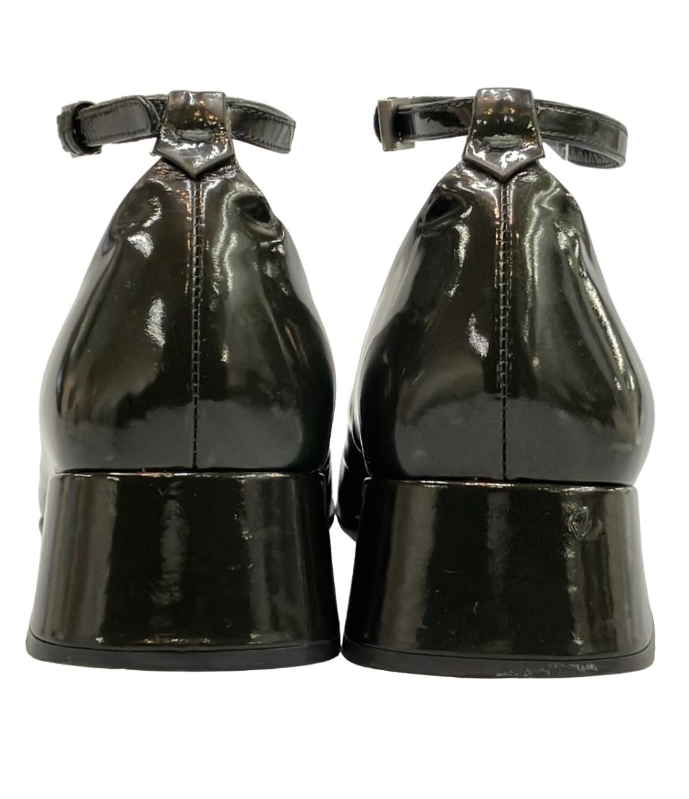 PRADA エナメルアンクルストラップパンプス レディース SIZE 37 (24cm