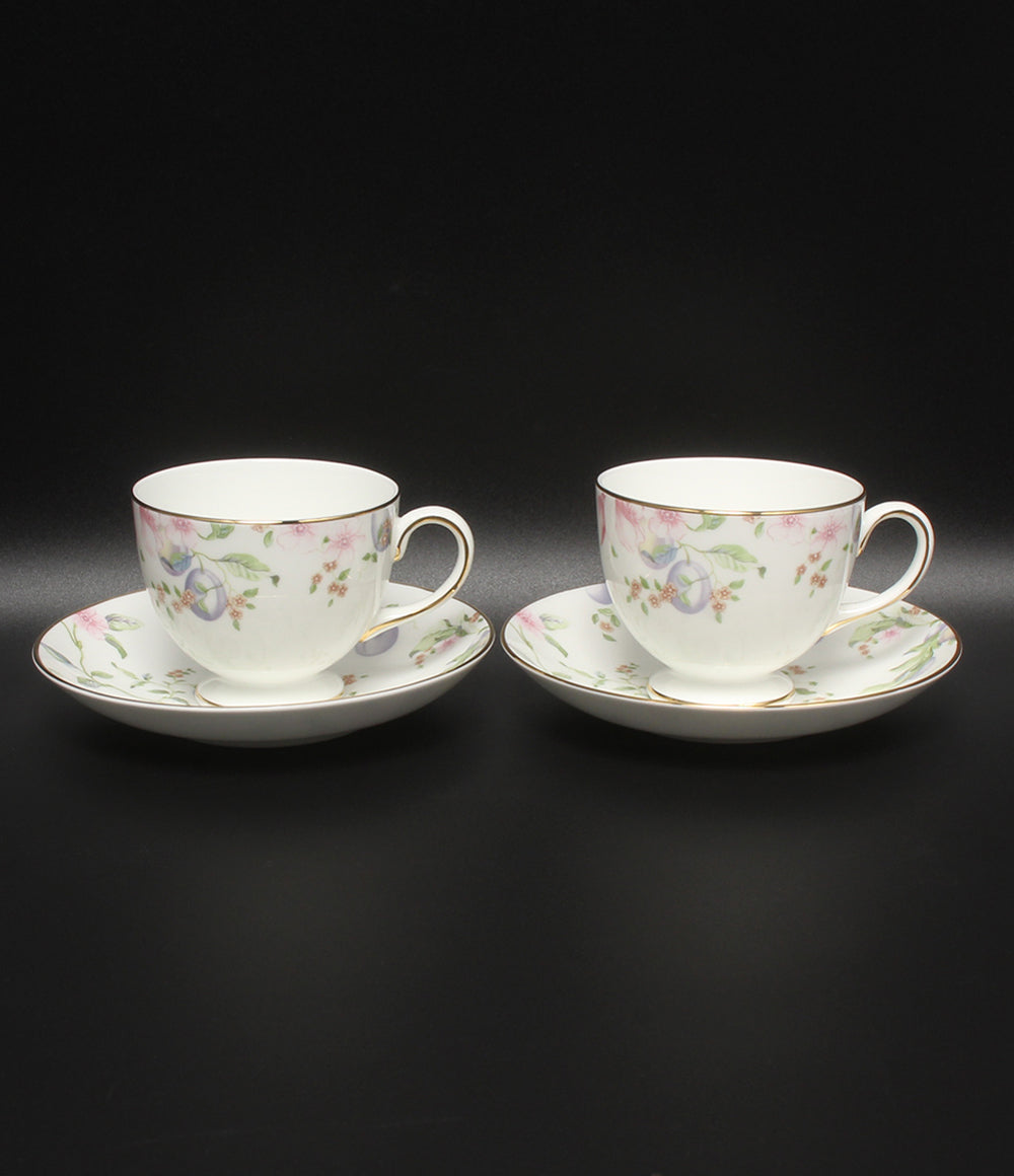 美品 WEDGWOOD カップ＆ソーサー 2客セット ペア スウィートプラム ウエッジウッド