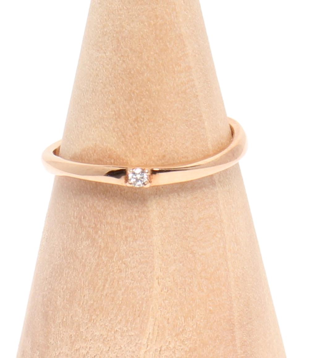 美品 VENDOME AOYAMA リング 指輪 K10 ダイヤ 1P レディース SIZE 9号 ヴァンドームアオヤマ