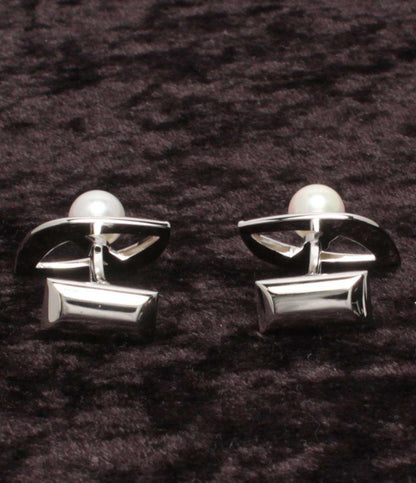 美品 MIKIMOTO カフス SV パール 7.3mm メンズ ミキモト