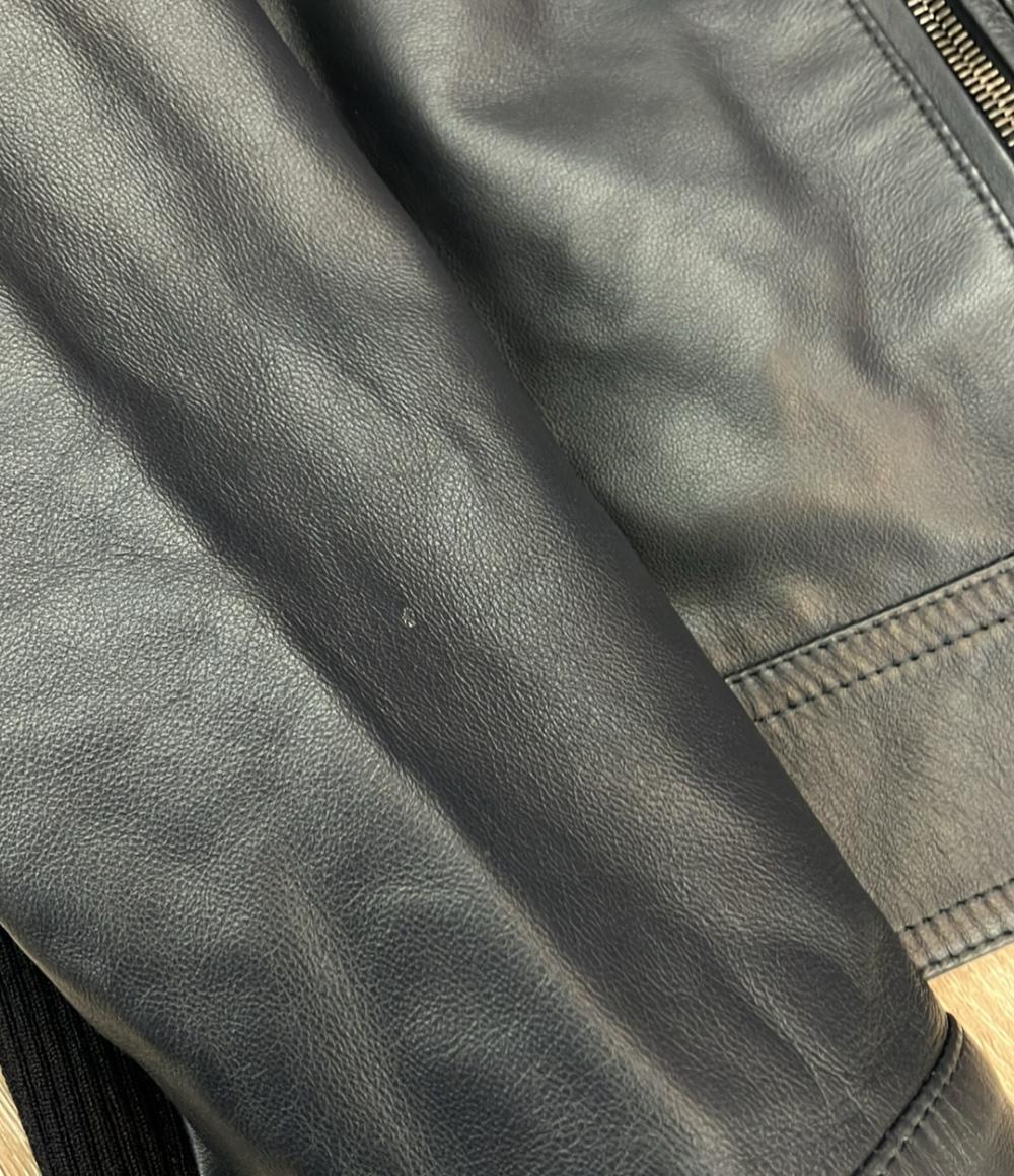 EMMETI シングルライダースジャケット JURI MAGLIA  ニット切替 メンズ SIZE 48 (L) エンメティ